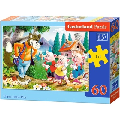 Castorland O třech prasátkách 60 dílků