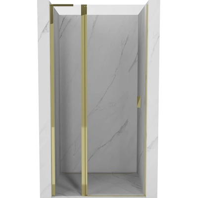 Mexen Mist L сгъваеми душ врати 120 см, прозрачни, златни - 8A4L-120-000-50-00 (8A4L-120-000-50-00)
