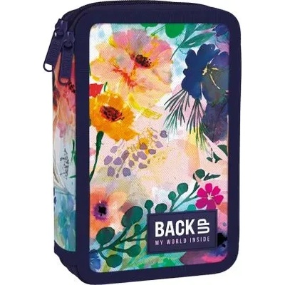 BackUP Flowers несесер с 2 ципа ПЪЛЕН