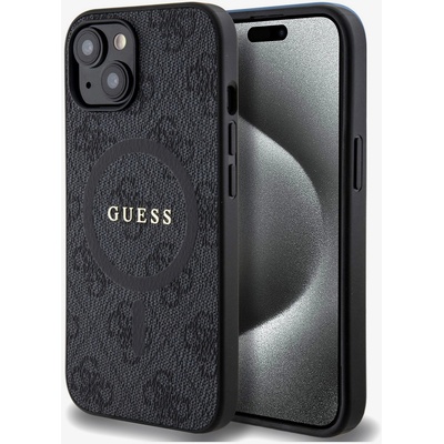 GUESS PU Leather 4G Colored Ring MagSafe заден капак за iPhone 15 Black Guess | Lilav | ЖЕНИ | UNI