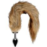 Ouch! Fox Tail with Metal Butt Plug Brown