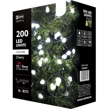 Emos ZY0903T 200 LED řetěz kuličky 20m studená bílá