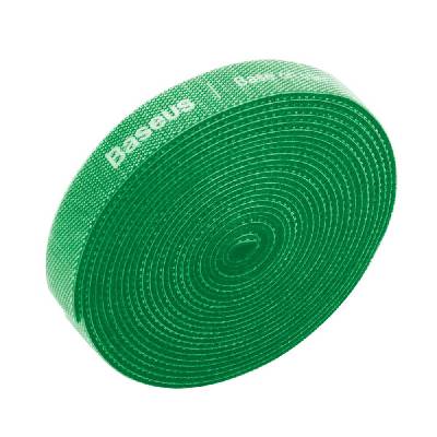 Велкро лента за организиране на кабели (300 см) - Baseus Rainbow Circle Velcro Strap (зелен) (ACMGT-F06)