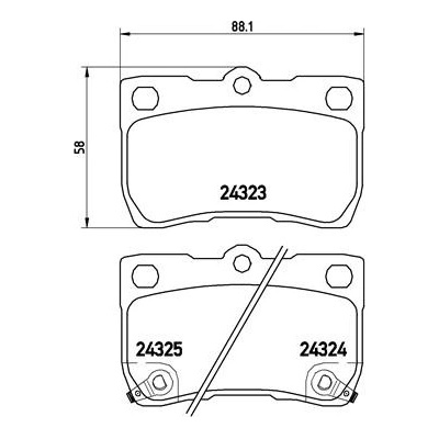 BREMBO Sada brzdových platničiek kotúčovej brzdy P83073