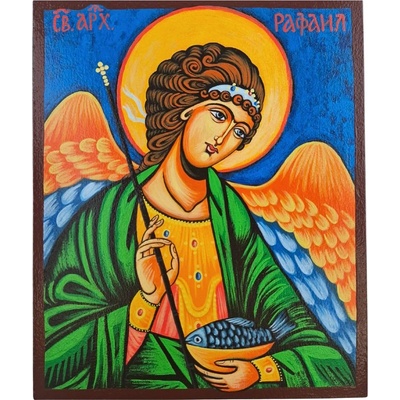РЪЧНО РИСУВАНА ИКОНА СВЕТИ АРХАНГЕЛ РАФАИЛ