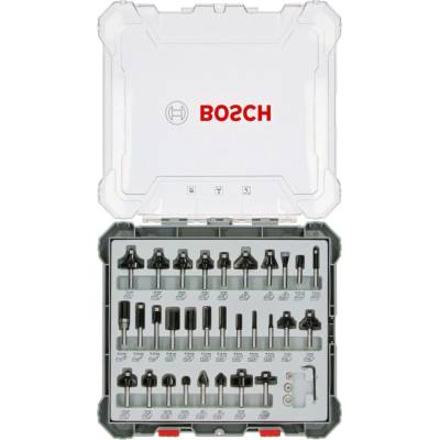 BOSCH Sada frézovacích bitu, 30 ks, smíšené, 8 mm drík - 2607017475