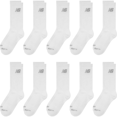 New Balance Чорапи New Balance 10 Pack Cushioned Crew Socks - White