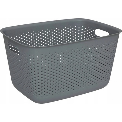 5five Simply Smart Ažurový úložný box SIENNE plastový s úchyty 17 l šedá