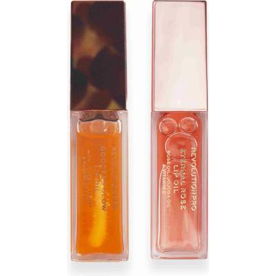 Revolution Pro Glossy Lips, Olej na pery, 8 ml, olej na pery Eternal Rose Lip Oil 8 ml + olej na pery Goddess Glow Lip Oil 8 ml