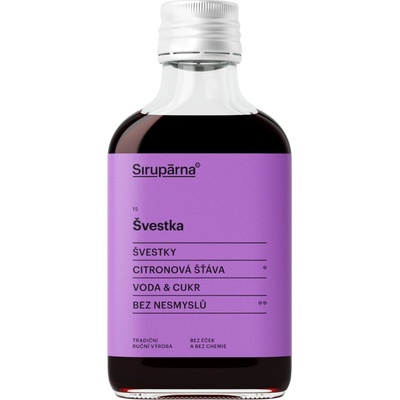 Sirupárna Domácí Švestkový Sirup 100 ml