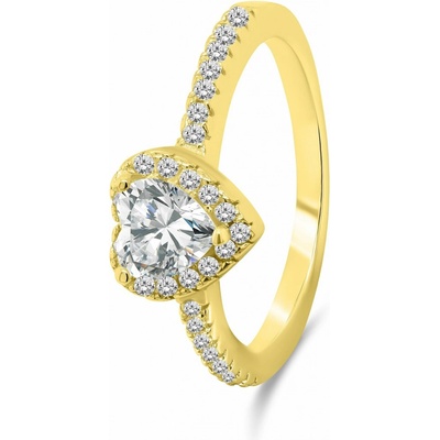 Brilio Silver pozlacený prsten Srdce RI047Y