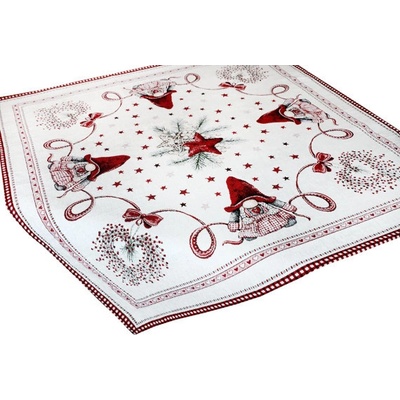 Mondo Vianočný ženilkový obrus Hviezdny škriatok Chenille IT036 90x90 cm