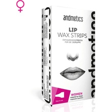 andmetics Depilační pásky na horní ret pro ženy (Lip Wax Strips For Women) 8 ks + 4 ubrousky