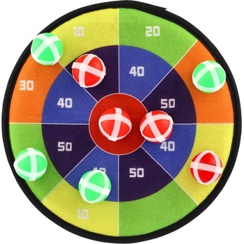 Teddies Terč na suchý zip oboustranný 27cm + míčky 8ks v sáčku