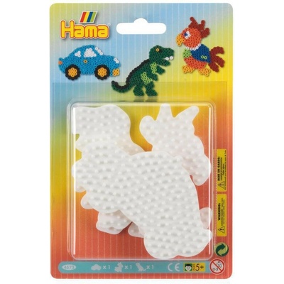 HAMA Podložka na zažehlovací korálky MIDI - auto, papoušek, dino
