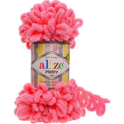 Alize příze Puffy 377 neonově růžová