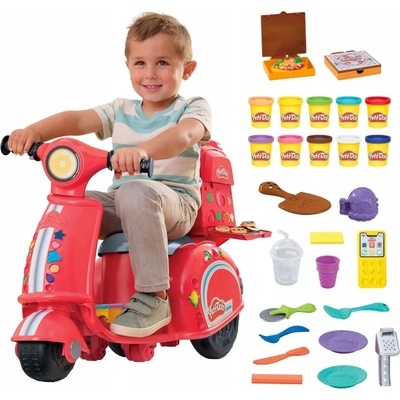 Play-doh Skútr pro rozvoz pizzy Pizzeria Modelína 10 tub + příslušenství F8803