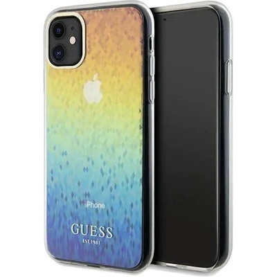 GUESS Кейс Guess IML Faceted Mirror Disco Iridescent за iPhone 11 / Xr, многоцветен (GUE003398-0)