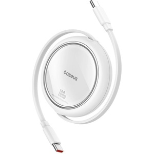 Baseus Кабел за дата тип C към тип C, 100 W, 1 m - Baseus Free2Draw Mini (P10364500211-00) - лунно бял