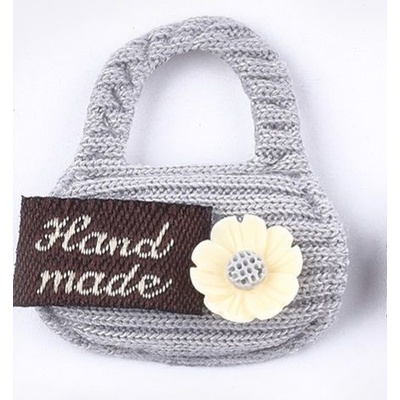 Textilní aplikace HAND MADE kabelka 30x28mmm - 1ks