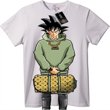 NOONEBRAND Тениска Гоку Градски Саян - 4XL, White