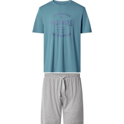 esmara Men pánské pyžamo modrá/šedá