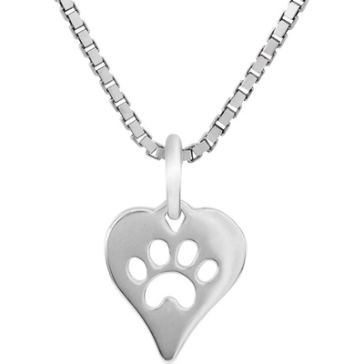 Eppi Strieborný prívesok labka a srdce Jeana P35813