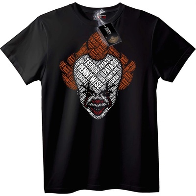 NOONEBRAND Тениска с Word Art на Pennywise - XXS, Black
