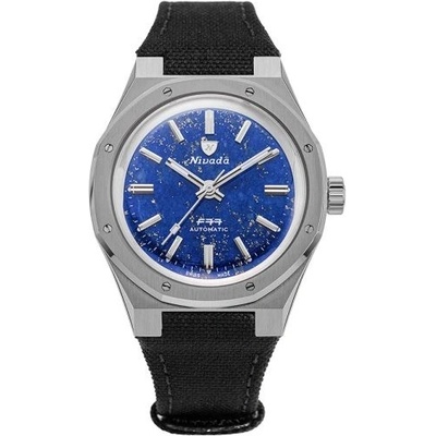 Nivada Grenchen F77 Titanium Lapis Lazuli - Canvas Velcro Strap