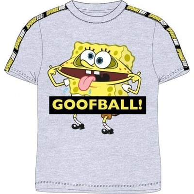 E plus M chlapčenské tričko s krátkym rukávom Spongebob šedé