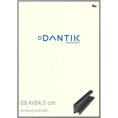 DANTIK rám na obraz 59,4x84 Šedá leská