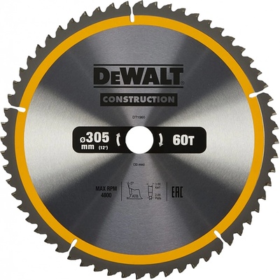 DeWALT DT1960 Pilový kotouč 305 x 30 mm na dřevo, 60 zubů – Hledejceny.cz