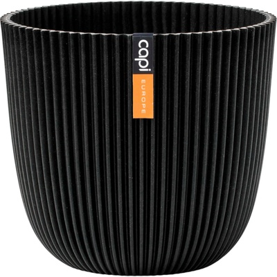 Capi Indoor kvetináč Ball Groove 21,5 x 20 cm - black