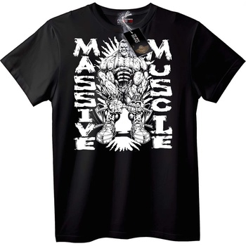 NOONEBRAND Тениска масивни мускули бодибилдинг - 2XL, Black