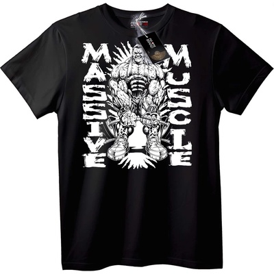 NOONEBRAND Тениска масивни мускули бодибилдинг - 2XL, Black