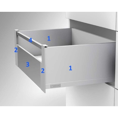 Samet Flowbox IN-reling přední ANTHRACIT 1200mm/16mm