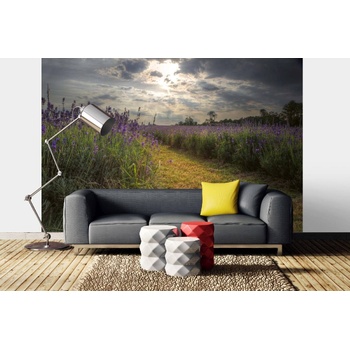 DIMEX ART s. r. o Самозалепваща се флизелинова фототапета лавандулово поле зад здрач 375 x 250 см