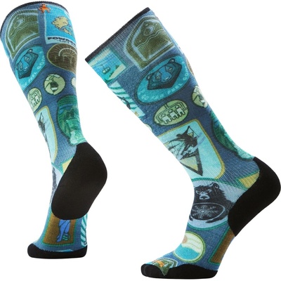 Smartwool Ski Targeted Cushion Explorer Print OTC Deep Navy