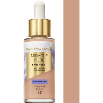 Max Factor Miracle Pure 2v1 make-up a tónující sérum 10-30 Fair 30 ml