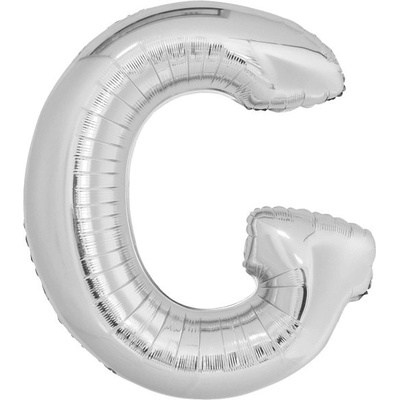 Amscan Foliové písmeno G stříbrné 100 cm