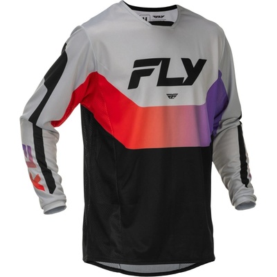 Fly Racing KINETIC USA 2026 šedá/červená/fialová/černá