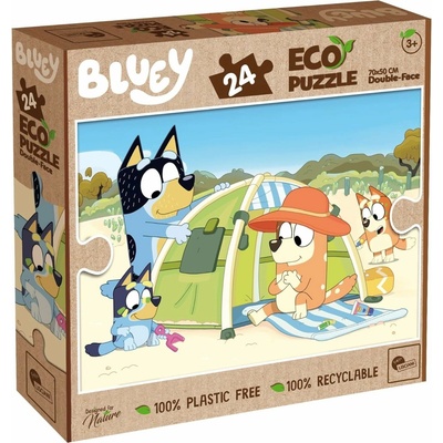 Lisciani Oboustranné ECO MAXI Bluey Stan na pláži s omalovánkou 24 dielov