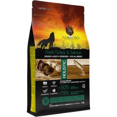 HOLISTIC All breeds adult sterilized, senior, light - Fresh Turkey Salmon - холистична храна за кучета от всички породи, кастрирани или възрастни, с прясна пуйка и сьомга - 12 кг, Франция