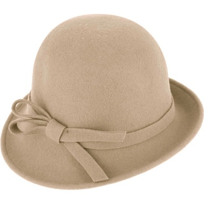 Fiebig Headwear since 1903 Dámský plstěný klobouček Cloche béžový