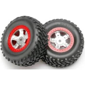 Traxxas колело 1.4/1.8", диск SCT сатенено-червен, гума SCT (2)
