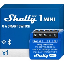 Shelly 1 Mini Gen3 spínací modul 1x 8A (WiFi, Bluetooth) SHELLY-1-Mini-Gen3