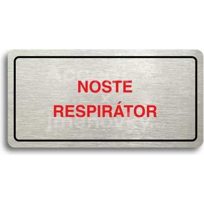 ACCEPT Piktogram NOSTE RESPIRÁTOR - stříbrná tabulka - barevný tisk
