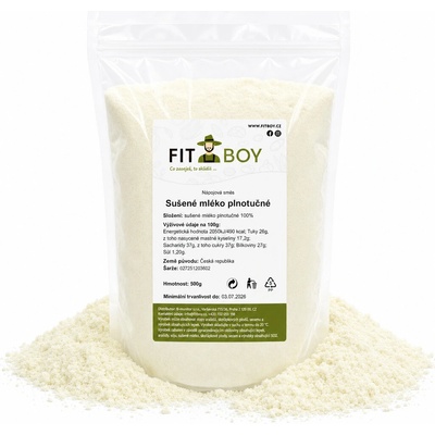 Fitboy sušené mléko plnotučné 500 g