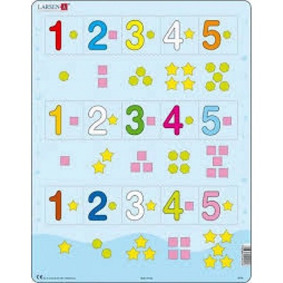 Larsen Čísla 1-5 s grafickými znaky 15 dílků