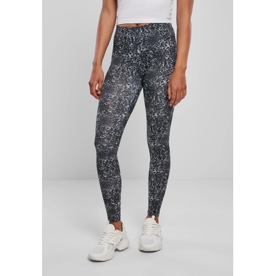 Urban Classics Дамски клин в черно и бяло Urban Classics Ladies AOP Leggings UB-TB3786-00826 - Черен, размер XS